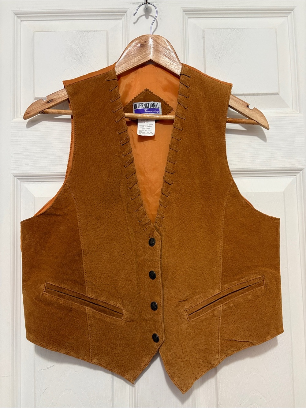 Vintage International Tannery Tan Suede Vest